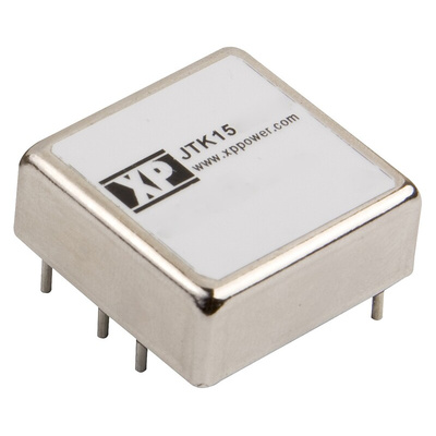 XP Power JTK DC-DC Converter, ±5V dc/ ±1.5A Output, 9 → 36 V dc Input, 15W, Through Hole, +100°C Max Temp -40°C