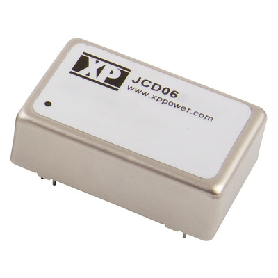 XP Power JCD DC-DC Converter, ±12V dc/ ±250mA Output, 4.5 → 9 V dc Input, 6W, Through Hole, +100°C Max Temp