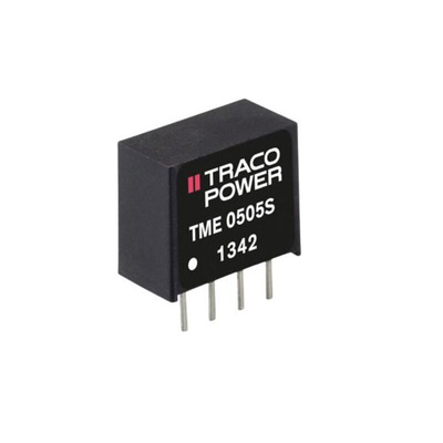TRACOPOWER TME DC-DC Converter, 5V dc/ 200mA Output, 4.5 → 5.5 V dc Input, 1W, Through Hole, +85°C Max Temp