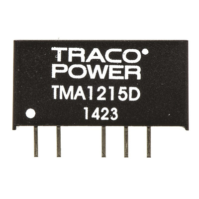 TRACOPOWER TMA DC-DC Converter, ±15V dc/ ±35mA Output, 10.8 → 13.2 V dc Input, 1W, Through Hole, +85°C Max Temp