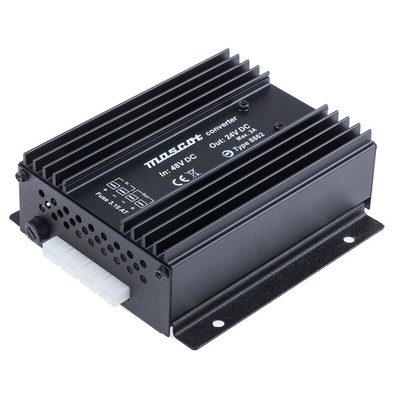 Mascot DC-DC Converter, 24V dc/ 10A Output, 40 → 64 V dc Input, 132W, Mounting Bracket, +30°C Max Temp -20°C Min