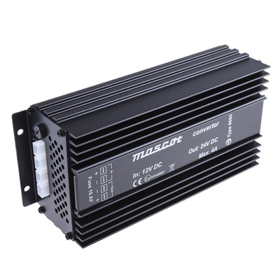 Mascot DC-DC Converter, 24V dc/ 4A Output, 12 V dc Input, 120W, Mounting Bracket, +25°C Max Temp -20°C Min Temp