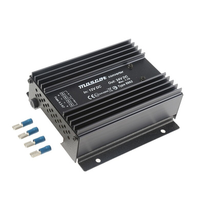 Mascot DC-DC Converter, 24V dc/ 1.7A Output, 10 → 16 V dc Input, 132W, Mounting Bracket, +30°C Max Temp -20°C