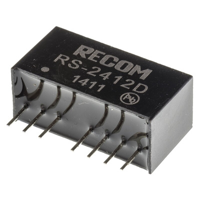 Recom RS DC-DC Converter, ±12V dc/ ±83mA Output, 18 → 36 V dc Input, 2W, Through Hole, +85°C Max Temp -40°C Min