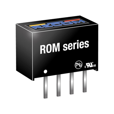 Recom ROM DC-DC Converter, 5V dc/ 200mA Output, 4.5 → 5.5 V dc Input, 1W, Through Hole, +85°C Max Temp -40°C Min