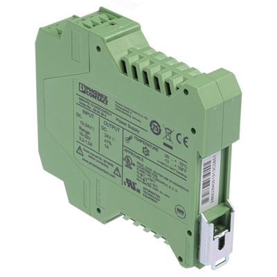 Phoenix Contact MINI-PS-12-24DC/24DC/1 DC-DC Converter, 24V dc/ 1A Output, 10 → 32 V dc Input, 24W, DIN Rail