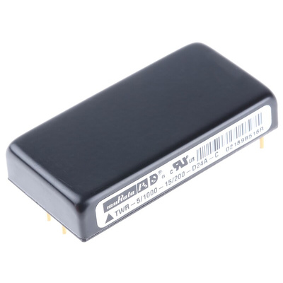 Murata Power Solutions TWR DC-DC Converter, 5V dc/ 1 A, ±200mA Output, 18 → 36 V dc Input, 11W, Through Hole,