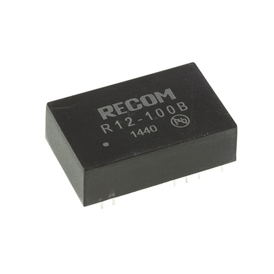 Recom R12 DC-DC Converter, 55 → 135V dc/ 50mA Output, 10 → 14 V dc Input, 5W, Through Hole, +70°C Max