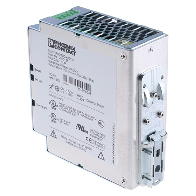 Phoenix Contact QUINT-PS/24DC/48DC/5 DC-DC Converter, 48V dc/ 5A Output, 18 → 32 V dc Input, 240W, DIN Rail