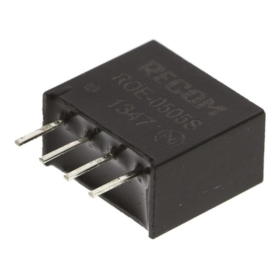 Recom ROE DC-DC Converter, 5V dc/ 200mA Output, 4.5 → 5.5 V dc Input, 1W, Through Hole, +85°C Max Temp -40°C Min
