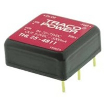 TRACOPOWER THL 25 DC-DC Converter, ±12V dc/ ±1A Output, 18 → 36 V dc Input, 25W, Through Hole, +80°C Max Temp