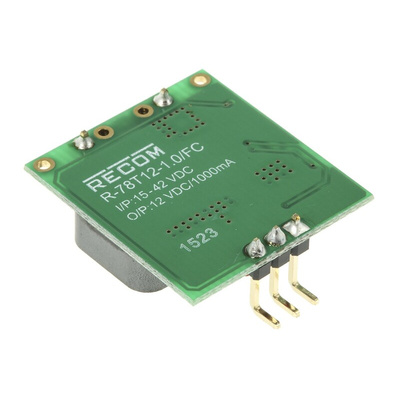 Recom R78T DC-DC Converter, 12V dc/ 1A Output, 15 → 42 V dc Input, Screw Mount, Surface Mount, +85°C Max Temp