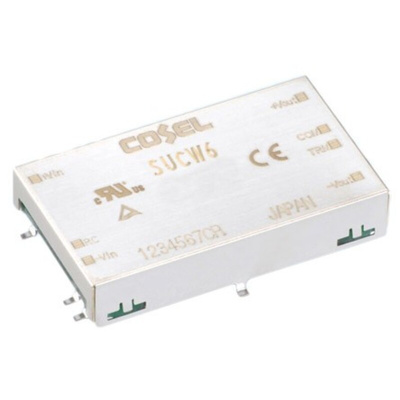 Cosel Isolated DC-DC Converter, ±12V dc/ 250mA Output, 4.5 → 9 V dc Input, 6W, Surface Mount, +85°C Max Temp