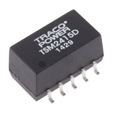 TRACOPOWER TSM DC-DC Converter, ±15V dc/ ±30mA Output, 21.6 → 26.4 V dc Input, 1W, Surface Mount, +85°C Max Temp