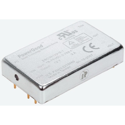 Ideal Power ESC DC-DC Converter, 12V dc/ 2.5A Output, 9 → 36 V dc Input, 30W, Through Hole, +100°C Max Temp