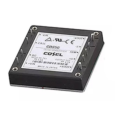 Cosel DC-DC Converter, 5V dc/ 10A Output, 18 → 36 V dc Input, 50W, Through Hole, +100°C Max Temp -40°C Min Temp