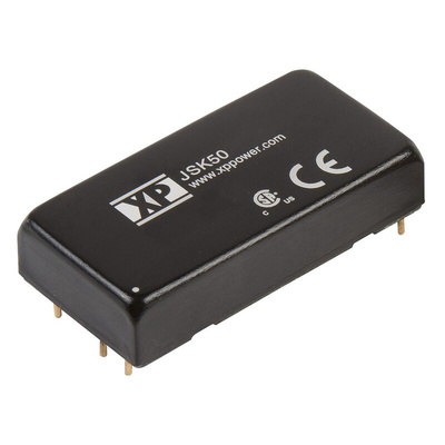 XP Power JSK50 DC-DC Converter, 24V dc/ 2.08A Output, 36 → 75 V dc Input, 50W, Through Hole, +105°C Max Temp