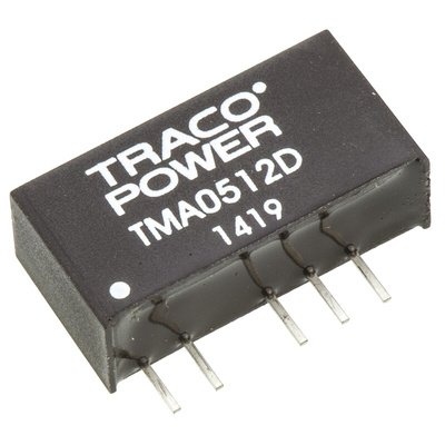 TRACOPOWER TMA DC-DC Converter, ±12V dc/ ±40mA Output, 4.5 → 5.5 V dc Input, 1W, Through Hole, +85°C Max Temp