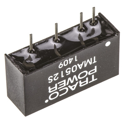 TRACOPOWER TMA DC-DC Converter, 12V dc/ 80mA Output, 4.5 → 5.5 V dc Input, 1W, Through Hole, +85°C Max Temp