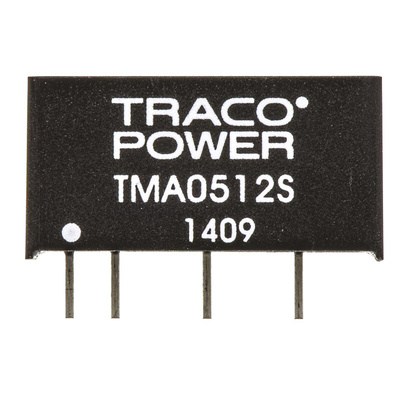 TRACOPOWER TMA DC-DC Converter, 12V dc/ 80mA Output, 4.5 → 5.5 V dc Input, 1W, Through Hole, +85°C Max Temp