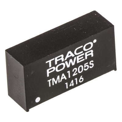 TRACOPOWER TMA DC-DC Converter, 5V dc/ 200mA Output, 10.8 → 13.2 V dc Input, 1W, Through Hole, +85°C Max Temp