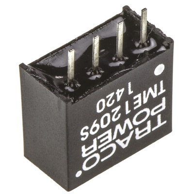 TRACOPOWER TME DC-DC Converter, 9V dc/ 110mA Output, 10.8 → 13.2 V dc Input, 1W, Through Hole, +85°C Max Temp