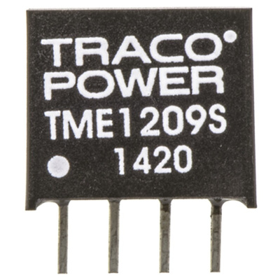 TRACOPOWER TME DC-DC Converter, 9V dc/ 110mA Output, 10.8 → 13.2 V dc Input, 1W, Through Hole, +85°C Max Temp
