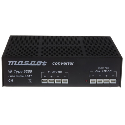 Mascot DC-DC Converter, 13.2V dc/ 16A Output, 40 → 64 V dc Input, 210W, Mounting Bracket, +25°C Max Temp -20°C