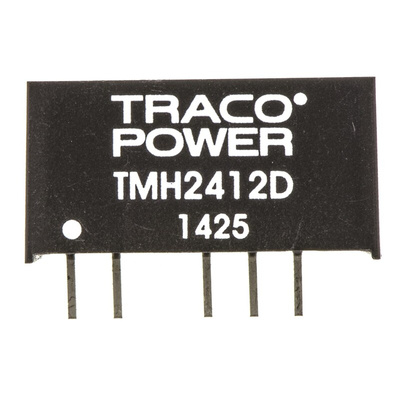 TRACOPOWER TMH DC-DC Converter, ±12V dc/ ±80mA Output, 21.6 → 26.4 V dc Input, 2W, Through Hole, +85°C Max Temp