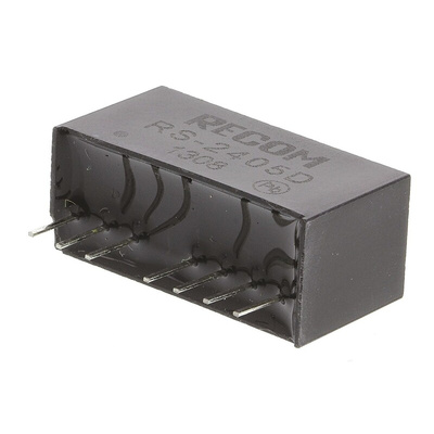 Recom RS DC-DC Converter, ±5V dc/ ±200mA Output, 18 → 36 V dc Input, 2W, Through Hole, +85°C Max Temp -40°C Min