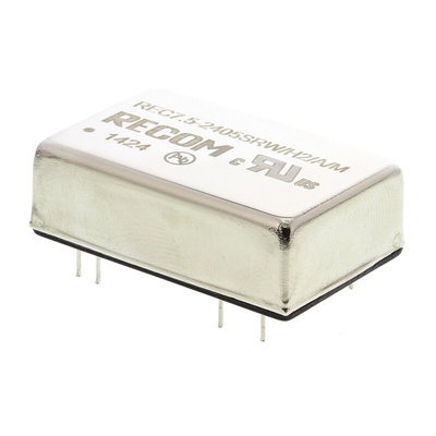 Recom REC7.5 DC-DC Converter, 5V dc/ 1.5A Output, 18 → 36 V dc Input, 7.5W, Through Hole, +71°C Max Temp -40°C