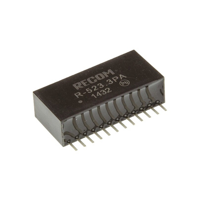 Recom R-5 DC-DC Converter, 3.3V dc/ 2A Output, 4.5 → 18 V dc Input, 6W, Through Hole, +85°C Max Temp -40°C Min