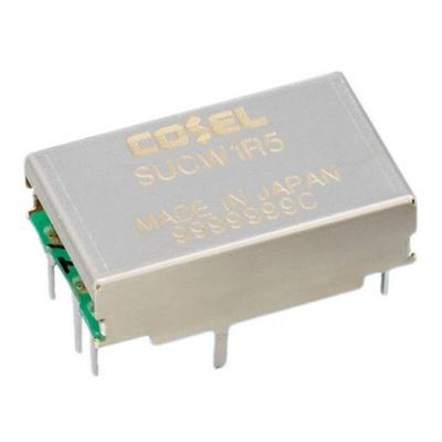 Cosel DC-DC Converter, ±12V dc/ 65mA Output, 4.5 → 9 V dc Input, 1.56W, Through Hole, +85°C Max Temp -40°C Min