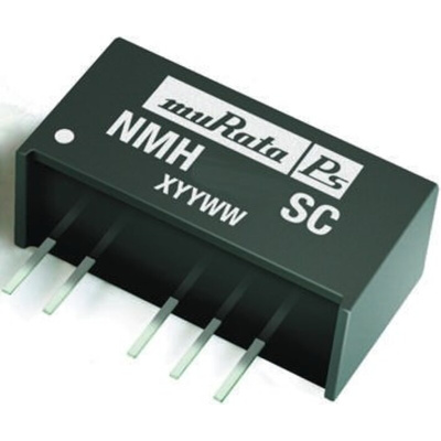 Murata Power Solutions NMH DC-DC Converter, ±5V dc/ ±200mA Output, 4.5 → 5.5 V dc Input, 2W, Through Hole, +85°C