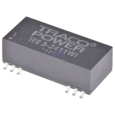 TRACOPOWER TES 3WI DC-DC Converter, 5V dc/ 600mA Output, 9 → 36 V dc Input, 3W, Surface Mount, +71°C Max Temp
