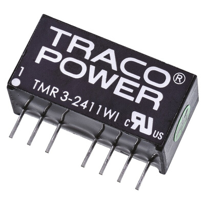TRACOPOWER TMR 3WI DC-DC Converter, 12V dc/ 250mA Output, 18 → 75 V dc Input, 3W, Through Hole, +85°C Max Temp
