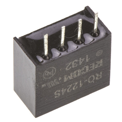 Recom RO DC-DC Converter, 24V dc/ 42mA Output, 10.8 → 13.2 V dc Input, 1W, Through Hole, +85°C Max Temp -40°C