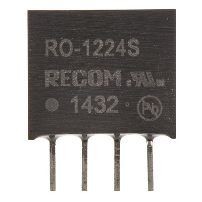 Recom RO DC-DC Converter, 24V dc/ 42mA Output, 10.8 → 13.2 V dc Input, 1W, Through Hole, +85°C Max Temp -40°C