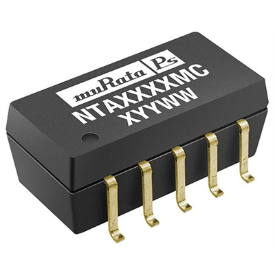 Murata Power Solutions NTA DC-DC Converter, ±9V dc/ ±55mA Output, 4.5 → 5.5 V dc Input, 1W, Surface Mount, +85°C