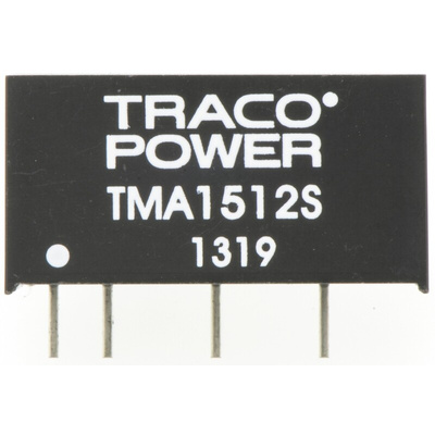 TRACOPOWER TMA DC-DC Converter, 12V dc/ 80mA Output, 13.5 → 16.5 V dc Input, 1W, Through Hole, +85°C Max Temp