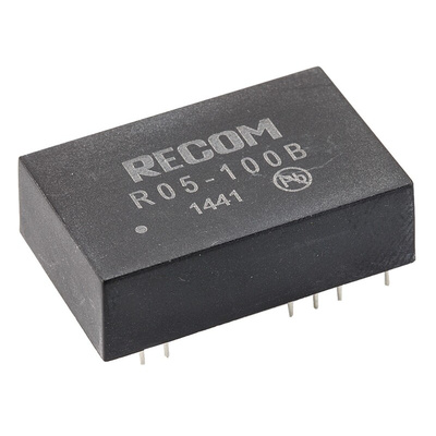 Recom Rxx-B DC-DC Converter, 40 → 120V dc/ 25mA Output, 4.5 → 6 V dc Input, 3W, Through Hole, +70°C Max