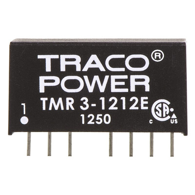 TRACOPOWER TMR 3E DC-DC Converter, 12V dc/ 250mA Output, 9 → 18 V dc Input, 3W, Through Hole, +85°C Max Temp