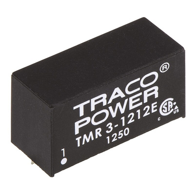 TRACOPOWER TMR 3E DC-DC Converter, 12V dc/ 250mA Output, 9 → 18 V dc Input, 3W, Through Hole, +85°C Max Temp