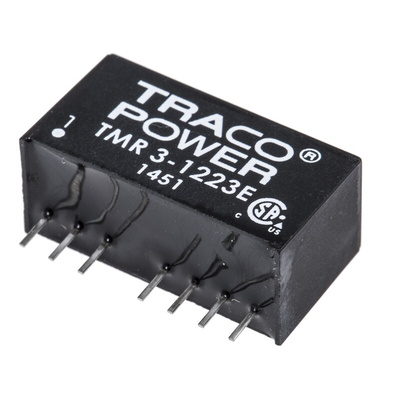 TRACOPOWER TMR 3E DC-DC Converter, ±15V dc/ ±100mA Output, 9 → 18 V dc Input, 3W, Through Hole, +85°C Max Temp