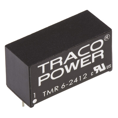 TRACOPOWER TMR 6 DC-DC Converter, 12V dc/ 500mA Output, 18 → 36 V dc Input, 6W, Through Hole, +70°C Max Temp