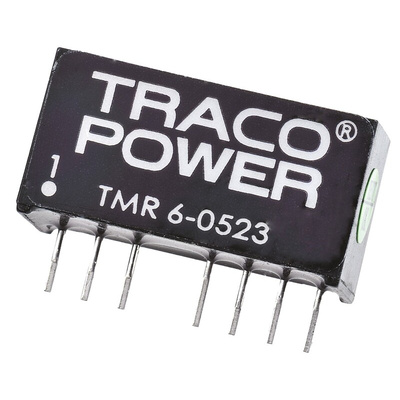 TRACOPOWER TMR 6 DC-DC Converter, ±15V dc/ ±200mA Output, 4.5 → 9 V dc Input, 6W, Through Hole, +70°C Max Temp