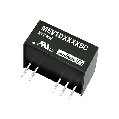 Murata Power Solutions MEV1 DC-DC Converter, ±12V dc/ ±42mA Output, 21.6 → 26.4 V dc Input, 1W, Through Hole,