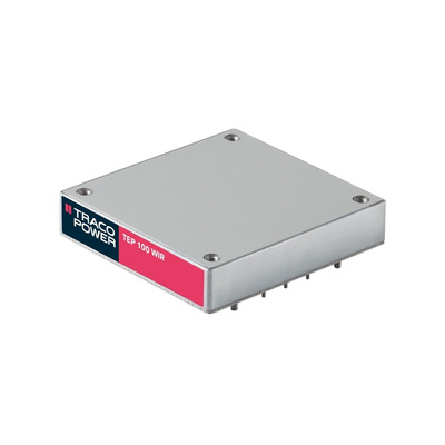 TRACOPOWER TEP 100WIR DC-DC Converter, ±12V dc/ 8.4A Output, 43 → 160 V dc Input, 100W, Chassis Mount, +75°C Max