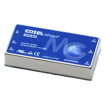 Cosel DC-DC Converter, ±15V dc/ 1A Output, 18 → 36 V dc Input, 30W, Through Hole, +85°C Max Temp -40°C Min Temp