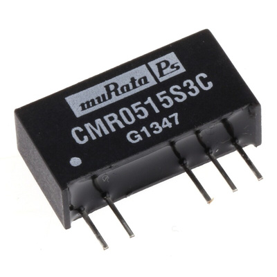 Murata Power Solutions CMR DC-DC Converter, ±15V dc/ ±25mA Output, 4.5 → 5.5 V dc Input, 0.75W, Through Hole,
